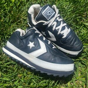 RARE Vintage Converse 90s size 12.5 Womens All Star Runners Navy Blue shoes